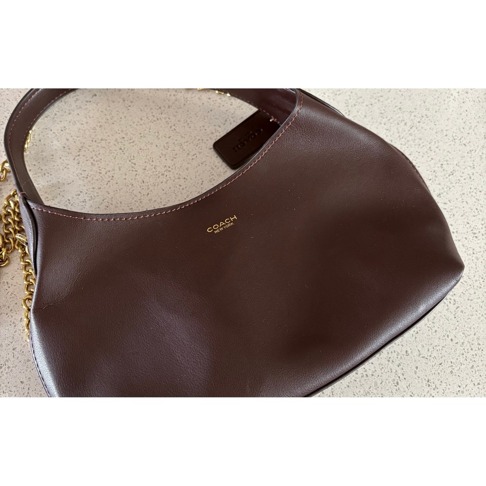 Coach Brooklyn 23 Chain Shoulder Bag Maple Authentic Preppy Minimalist Old Money - Picture 3 of 15